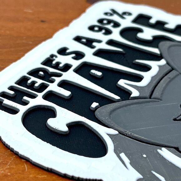 Wall Art, 99% Chance I Don’t Care, Funny Cat Sign, Cat Attitude - Picture 5 of 9